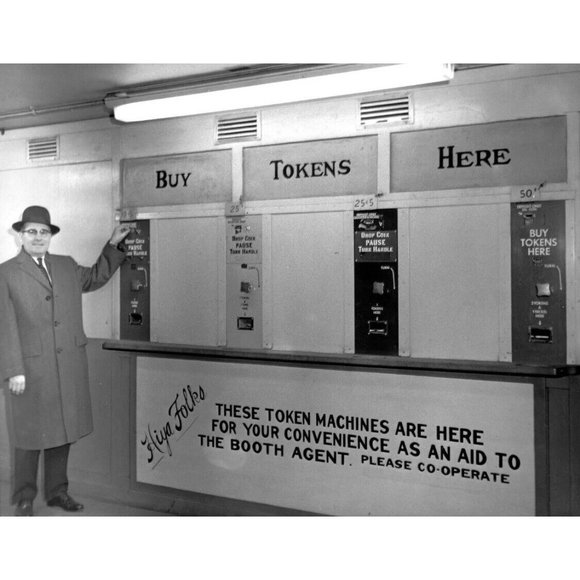 COPY - NYC 1953 New York City Subway transit token pendant Manhattan Necklace G… - Picture 9 of 12